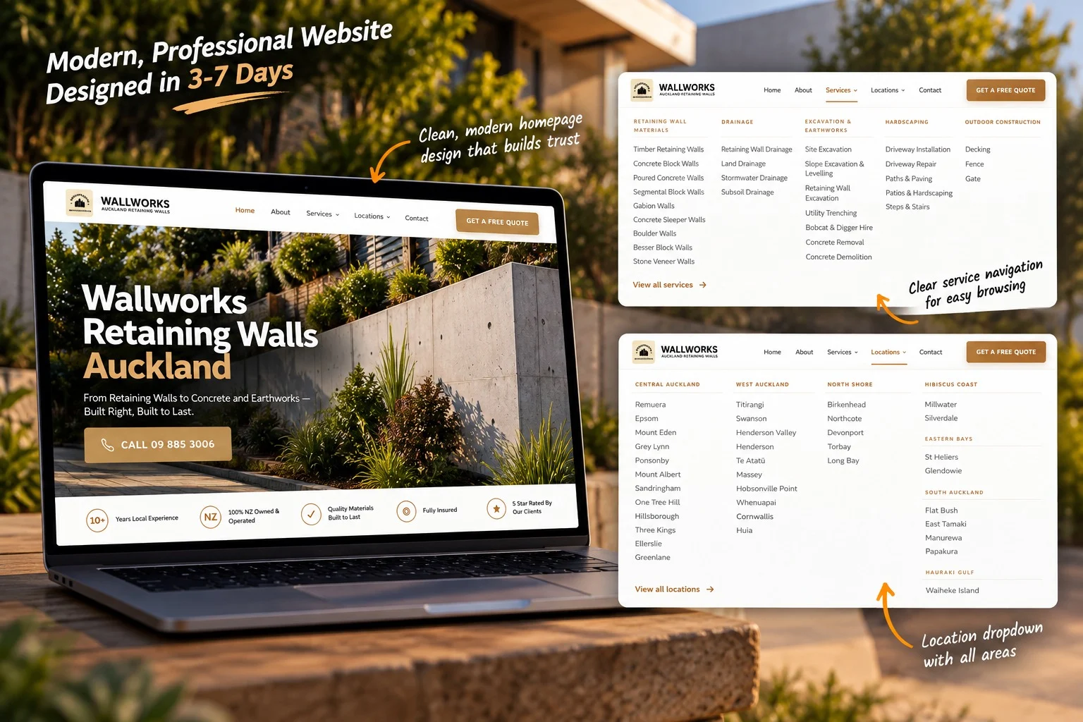Auckland Retaining Wall